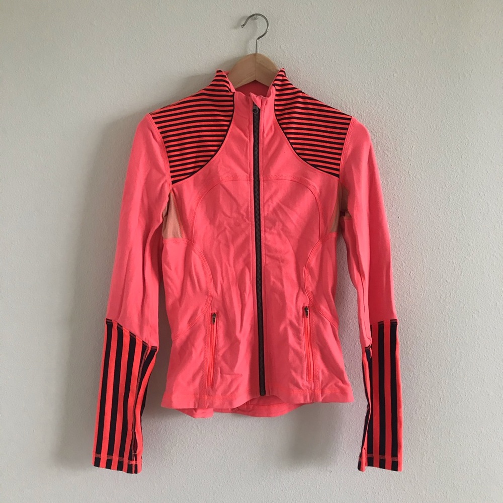 Lululemon Orange Stripe Forme Jacket